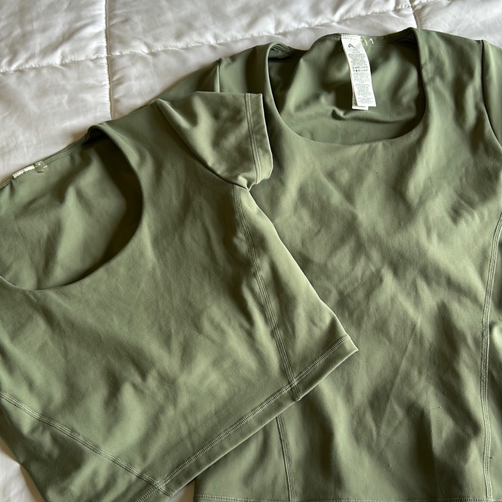 Oner Active Olive Green Crop Tops